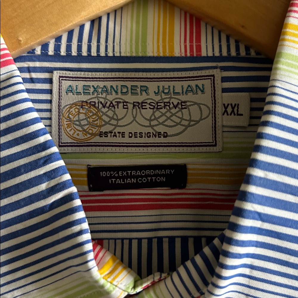 Alexander Julian Multicolor Striped Shirt